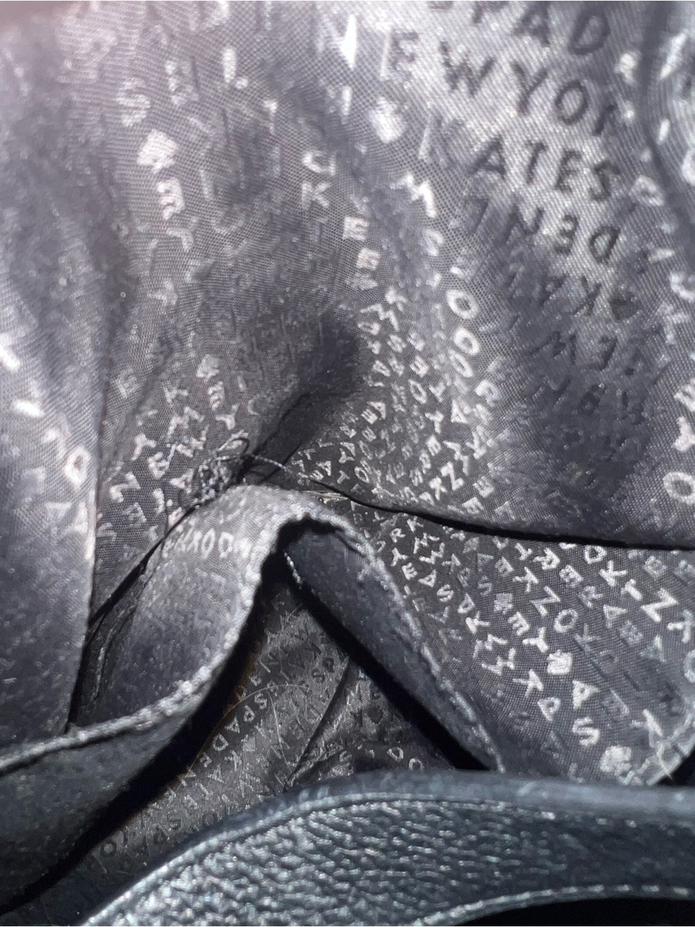 KATE SPADE | BLACK PEBBLED TEXTURED LEATHER HOBO SHOULDER BAG PURSE - Picture 7 of 13